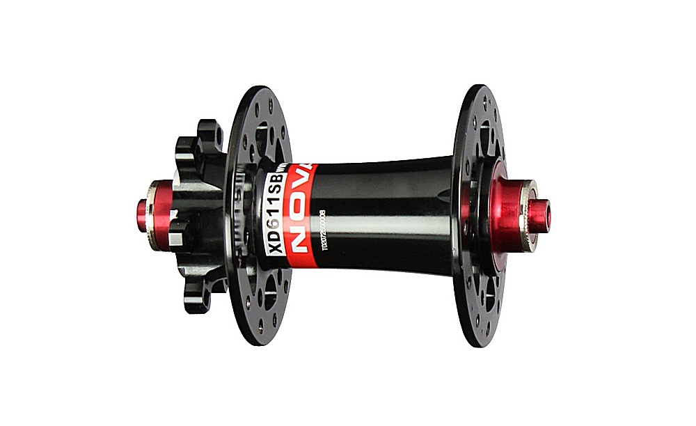 Front hub Novatec XD611SB/A-QR, black, 24 holes