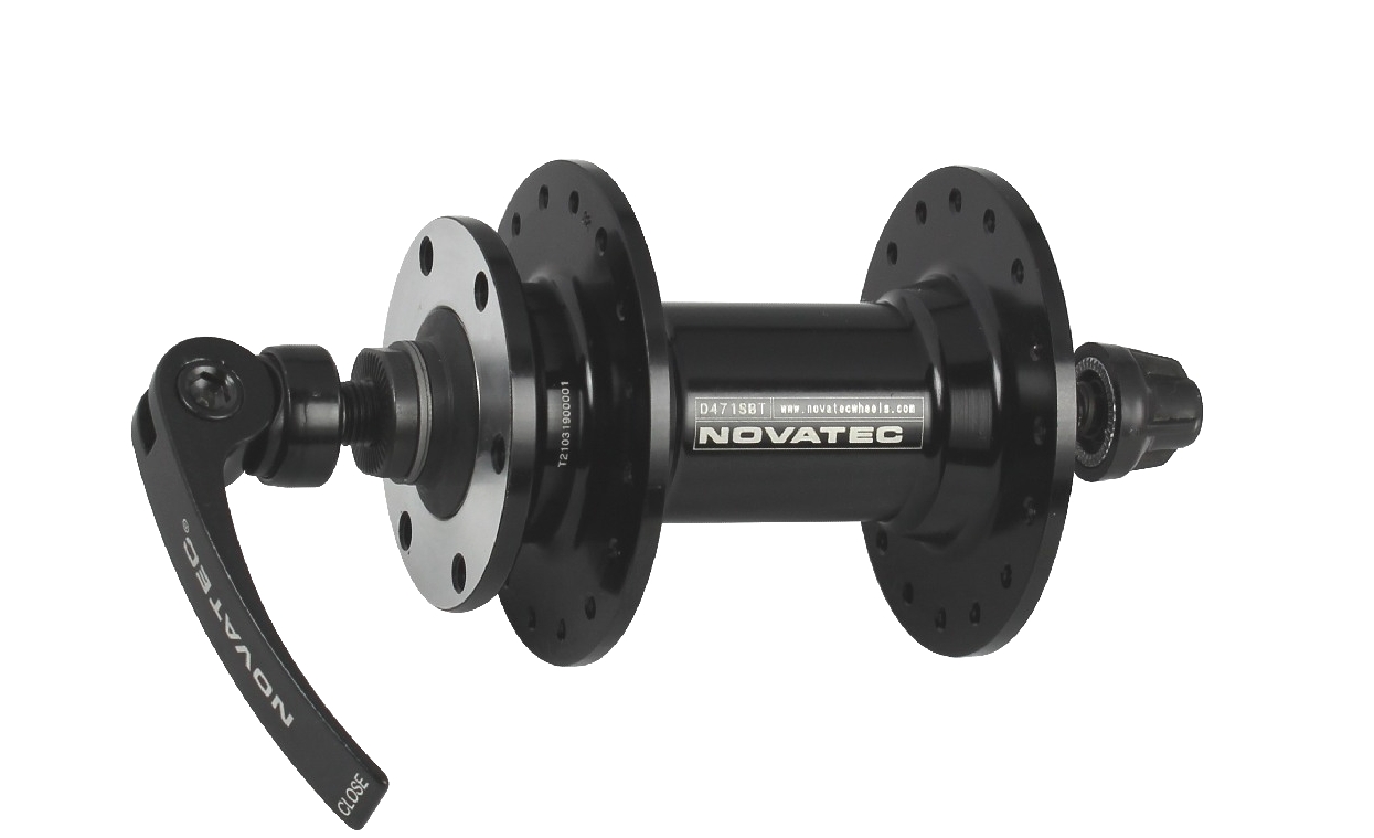 Front disc hub Novatec D471SBT-NBR, black, 32 holes