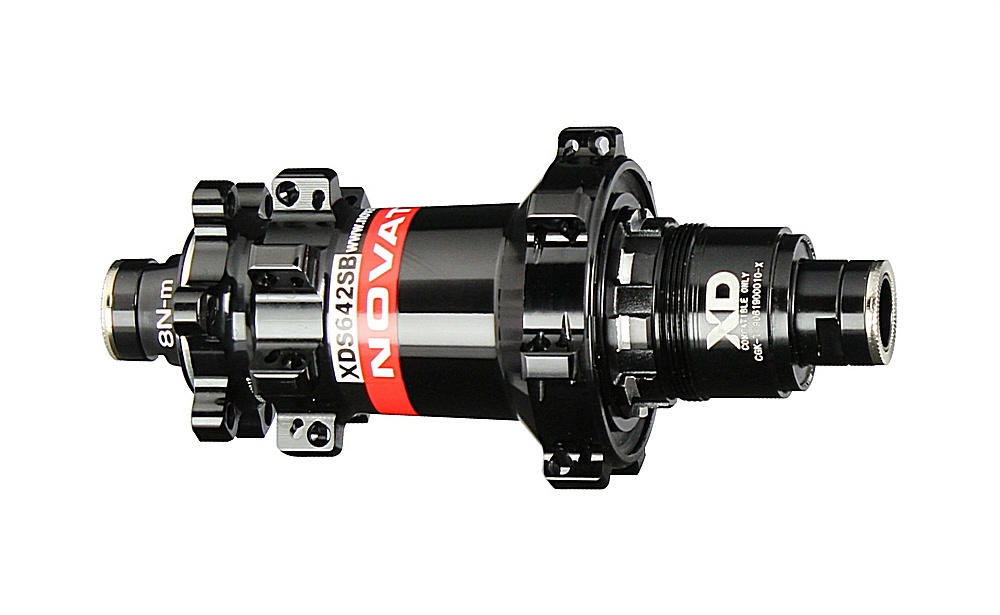 Rear hub Novatec XDS642SB-X12-AA-XD, black, 28 holes
