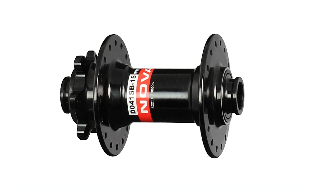 Front disc hub Novatec D041SB-15, black, 32 holes