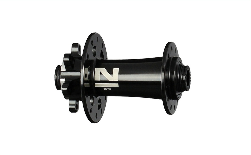 Front disc hub Novatec D791SB-12, black, 24 holes