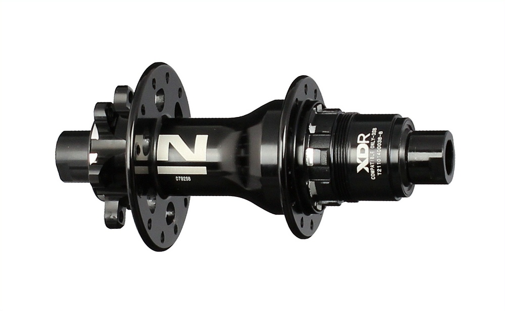 Rear disc hub Novatec D792SB-X12-A6A-XDR, black, 28 holes