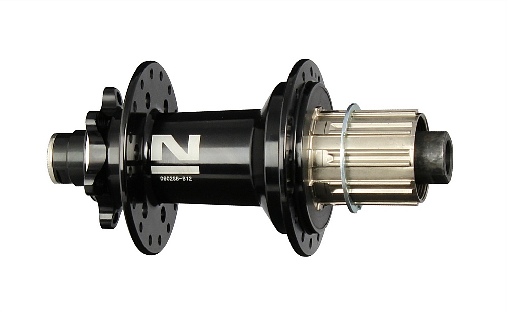 Rear disc hub Novatec D902SB-B12-S4S-11S, black, 32 holes
