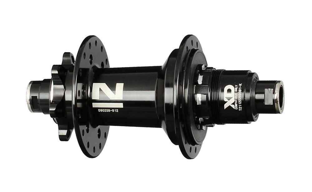 Rear disc hub Novatec D902SB-B12-A4A-XD, black, 32 holes