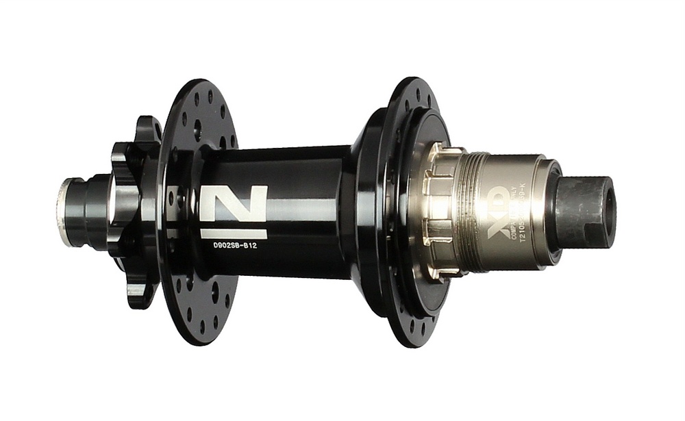 Rear disc hub Novatec D902SB-B12-S4S-XD, black, 32 holes