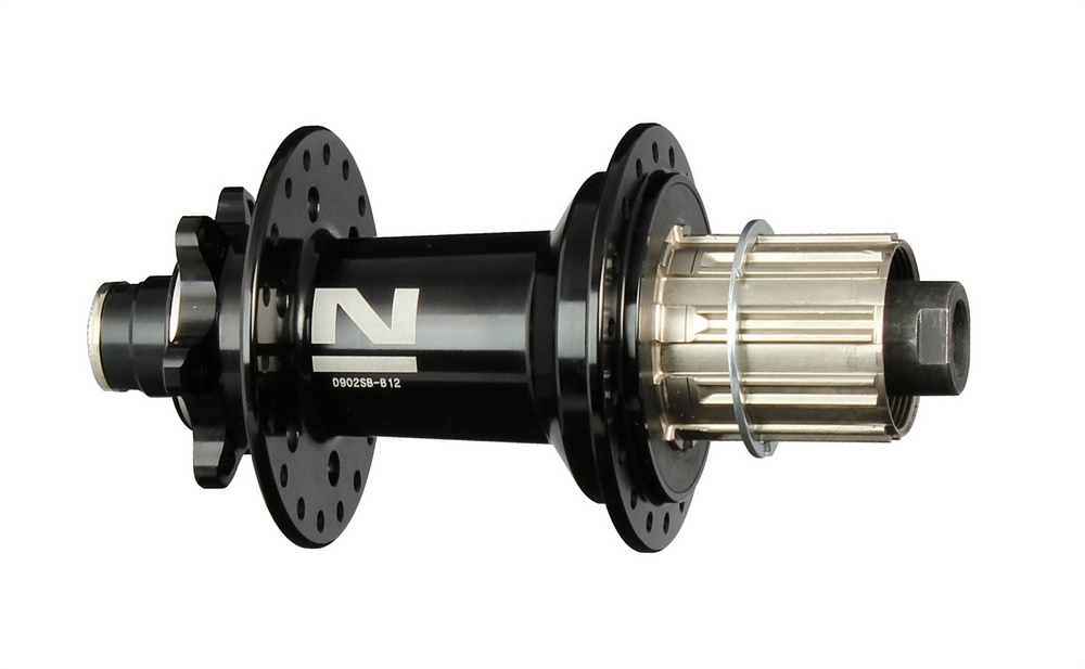 Rear disc hub Novatec D902SB-B12-S4S-11S, black, 36 holes