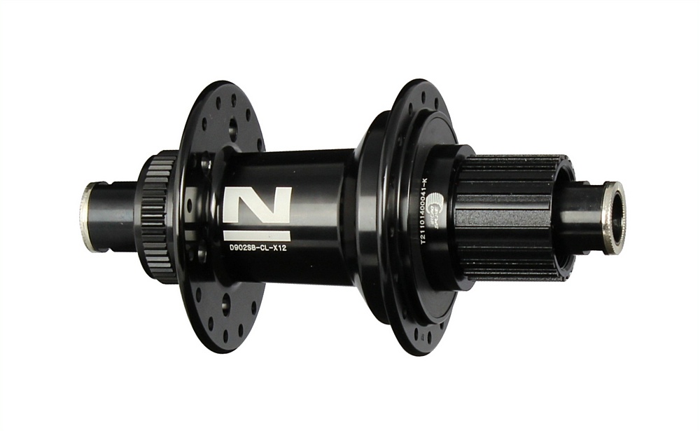 Rear disc hub Novatec D902SB-CL-X12-A4A-MS, centerlock, black, 32 holes
