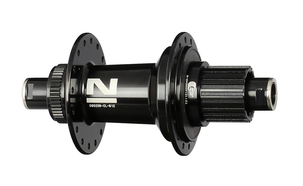 Rear disc hub Novatec D902SB-CL-B12-A4A-MS, centerlock, black, 32 holes