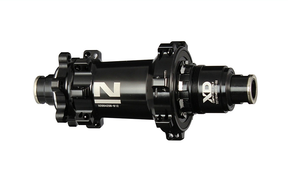 Rear hub Novatec XDS642SB/A-B12-A6A-XD, black, 28 holes