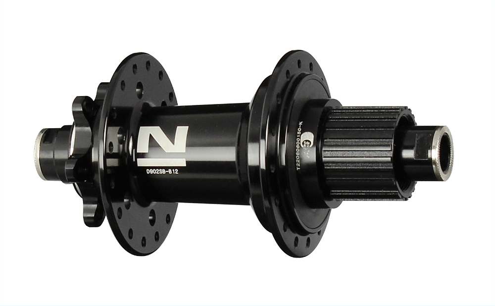 Rear disc hub Novatec D902SB-B12-A4A-MS, black, 32 holes