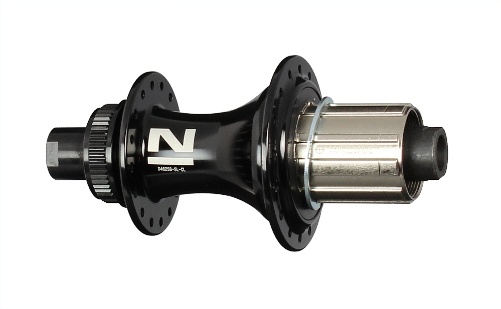 Rear disc hub Novatec D462SB-SL-CL-X12-S3S-11S, centerlock, black, 32 holes