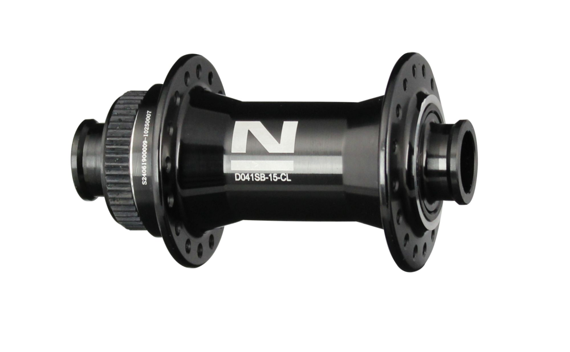 Front disc hub Novatec D041SB-CL-15, centerlock, black, 32 holes