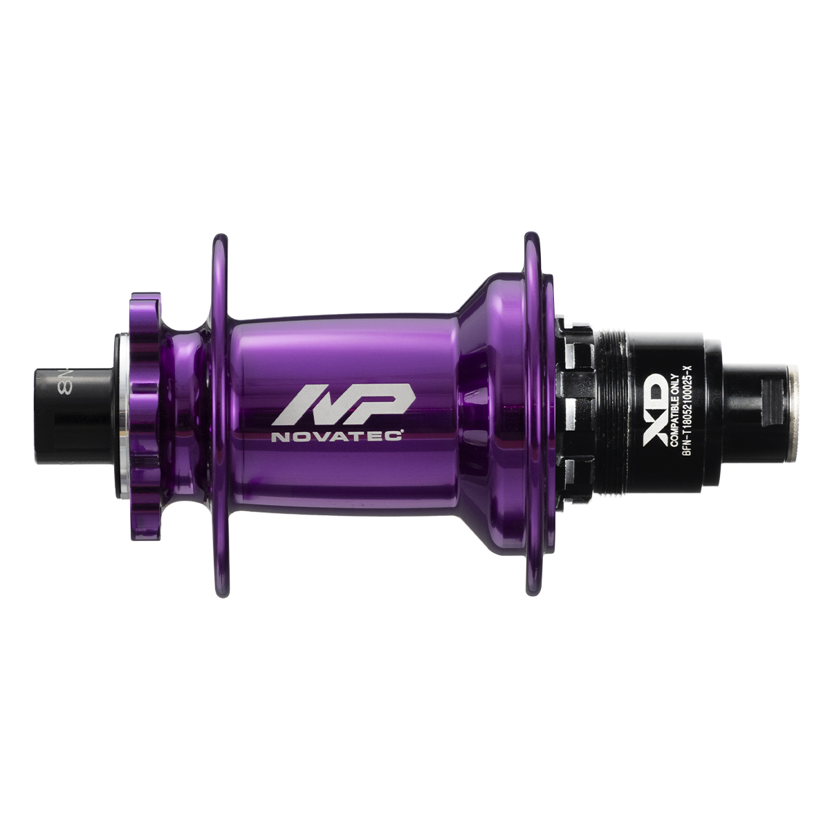 Rear disc hub Novatec Premium XD602SB/A-B12-XD, purple, 32 holes