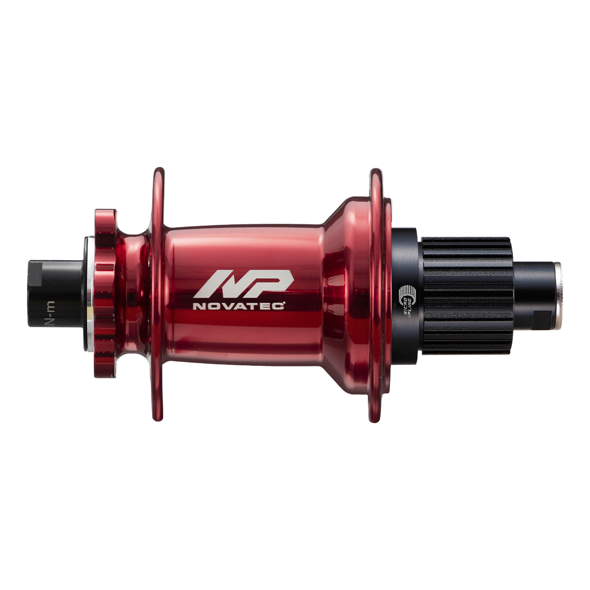 Rear disc hub Novatec Premium XD602SB/A-B12-MS, red, 32 holes