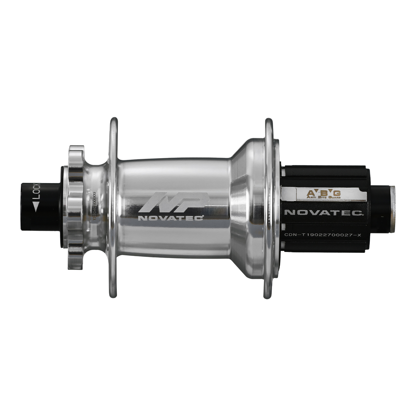 Rear disc hub Novatec Premium XD602SB/A-B12-ABG, silver, 32 holes