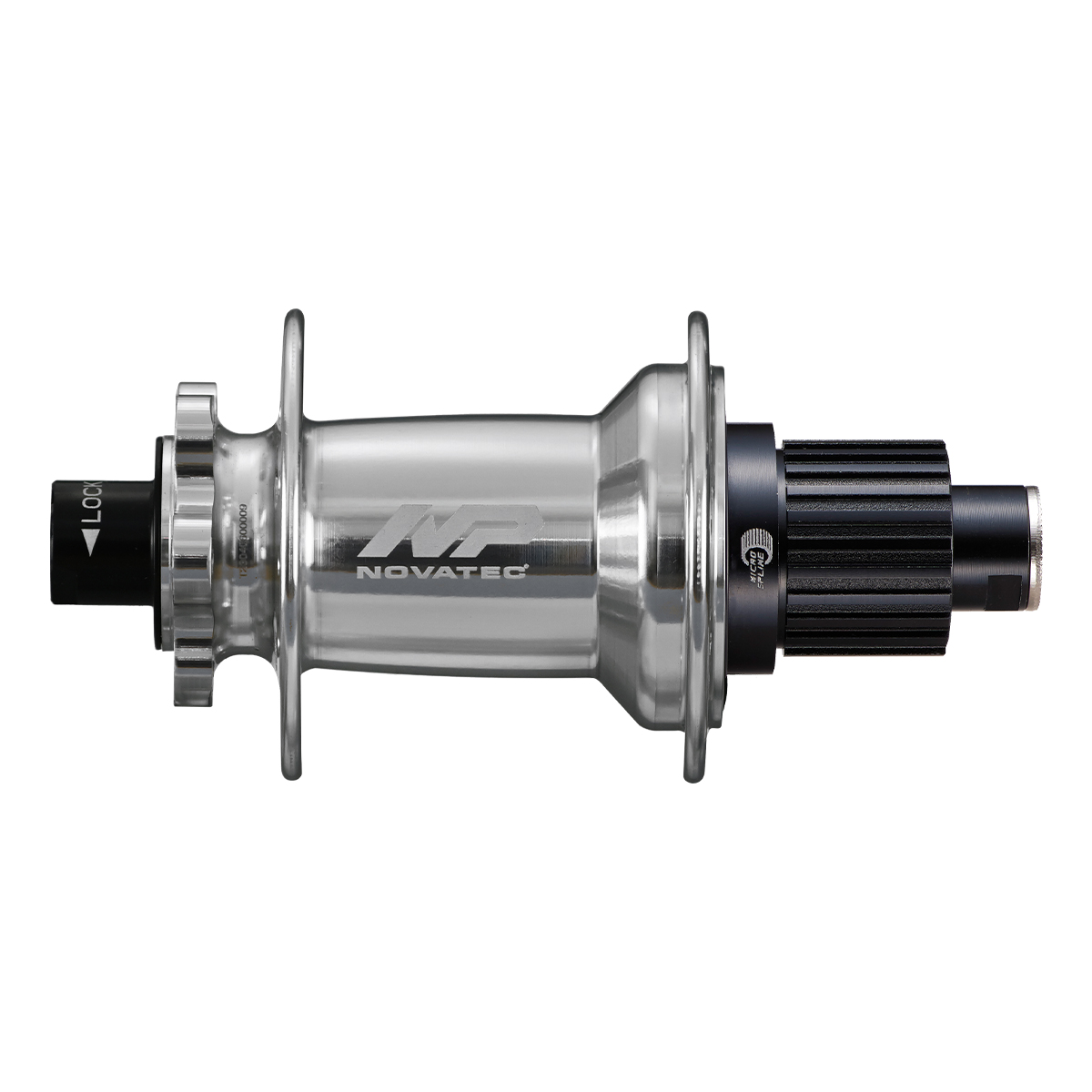 Rear disc hub Novatec Premium XD602SB/A-B12-MS, silver, 32 holes