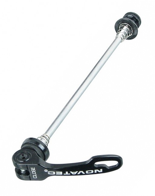 Quick release QR249R Black, shaft: CrMo R:151,5 (45g) Novatec Logo