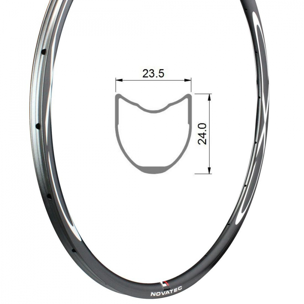 Rim, alloy, 700C, 24H, CXD-T_U2.1 rear, 24×23.5, CXD logo