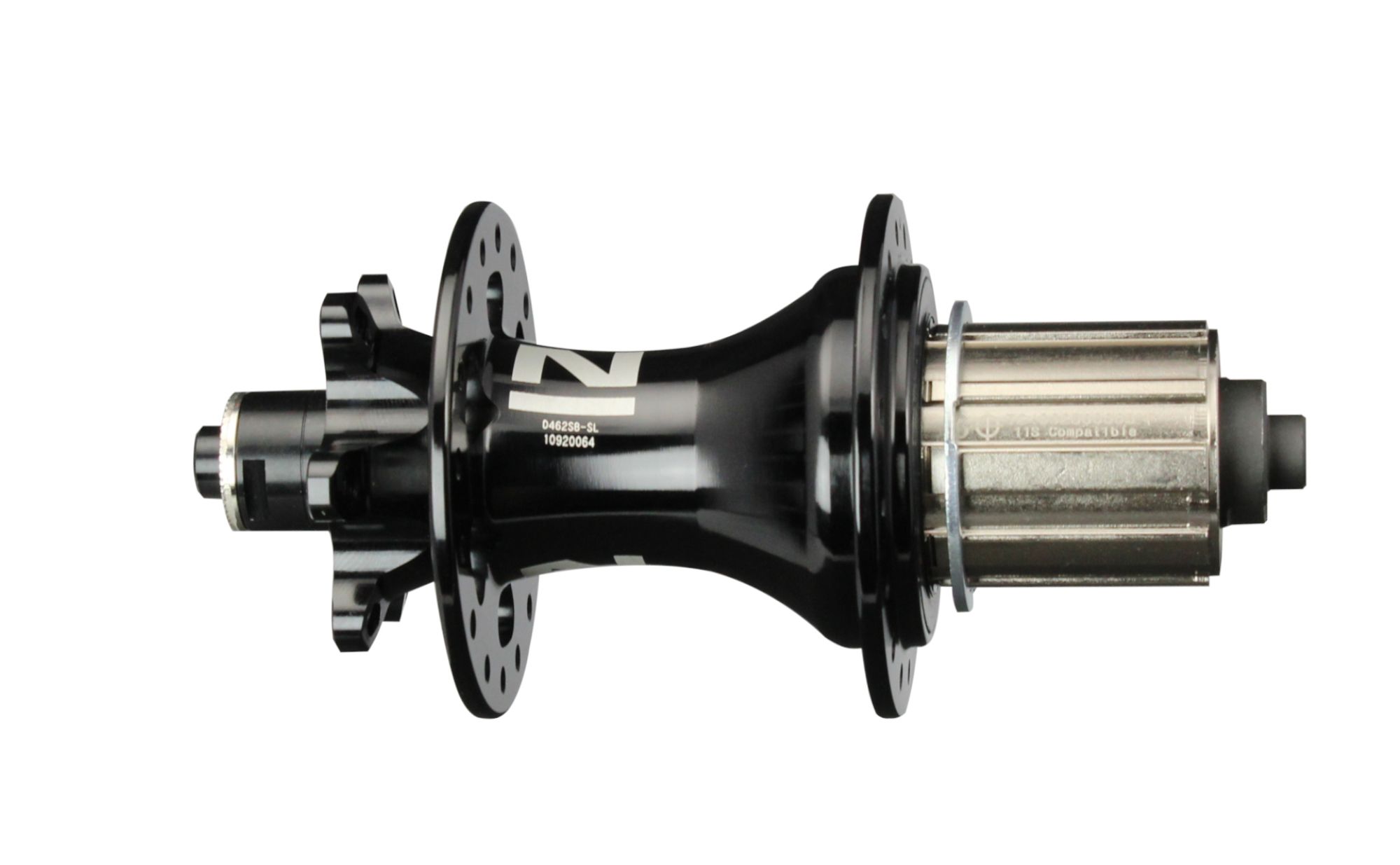 Rear disc hub Novatec D462SB-SL-QR-S3S-11S, black, 32 holes