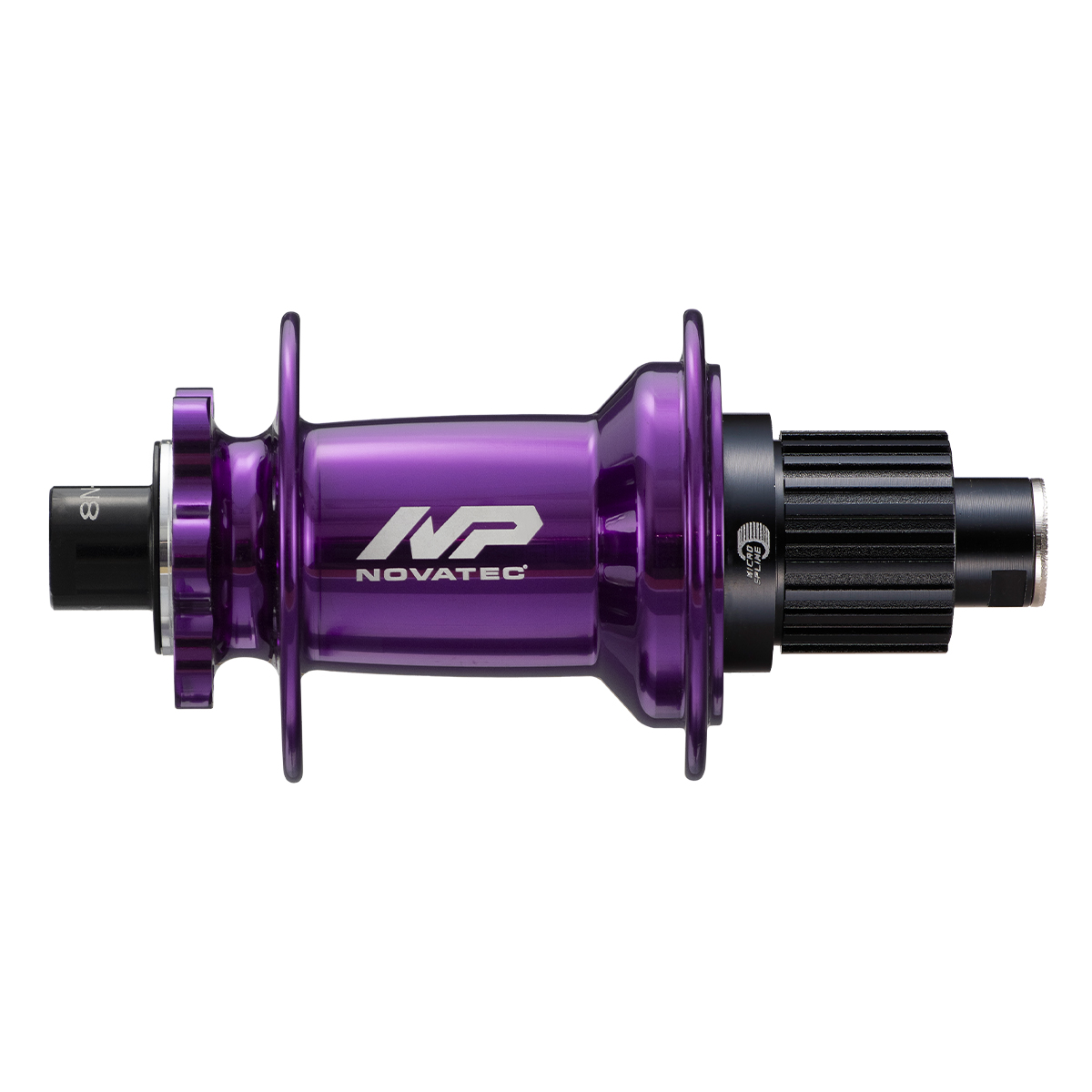 Rear disc hub Novatec Premium XD602SB/A-B12-MS, purple, 32 holes