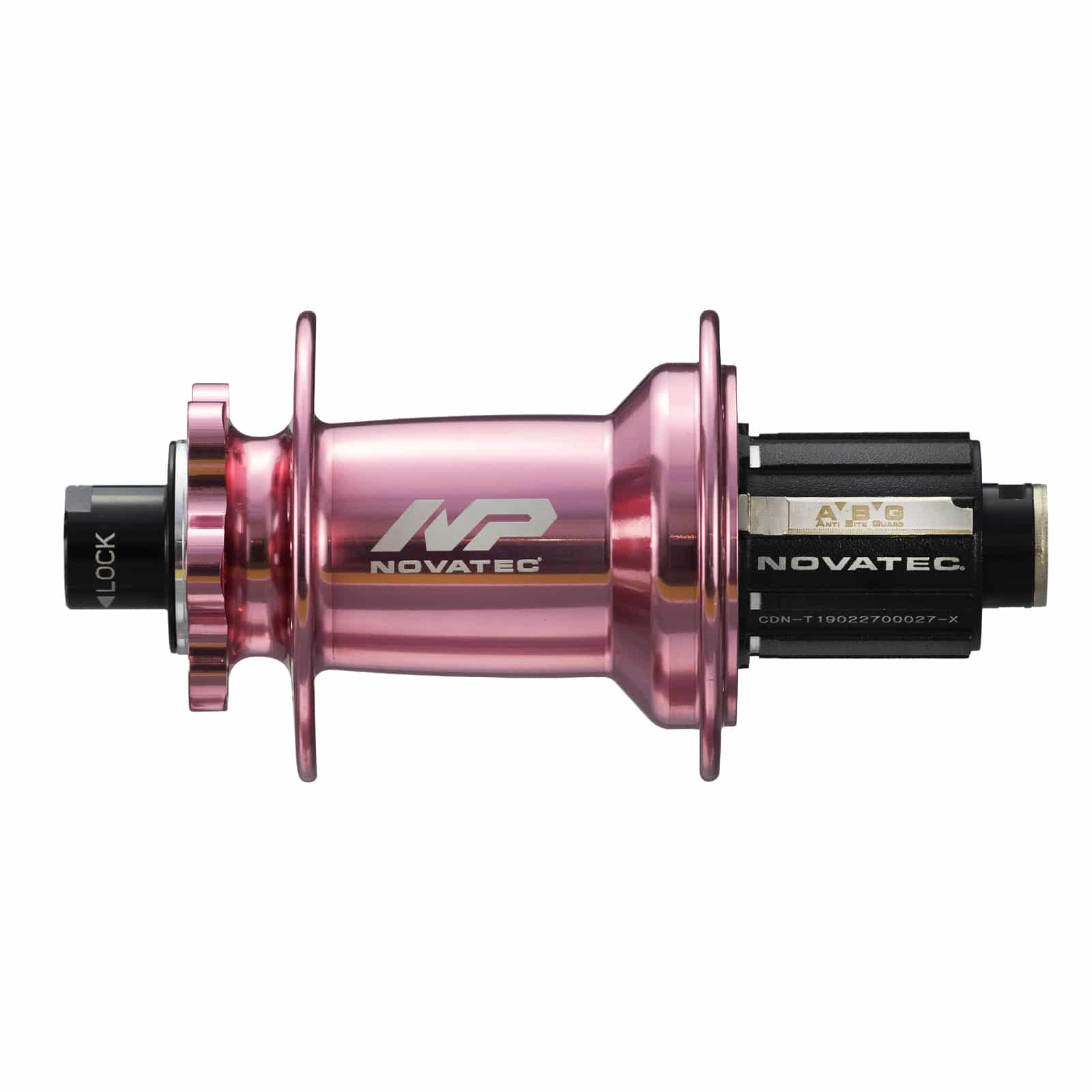 Rear disc hub Novatec Premium XD602SB/A-B12-ABG, pink, 32 holes