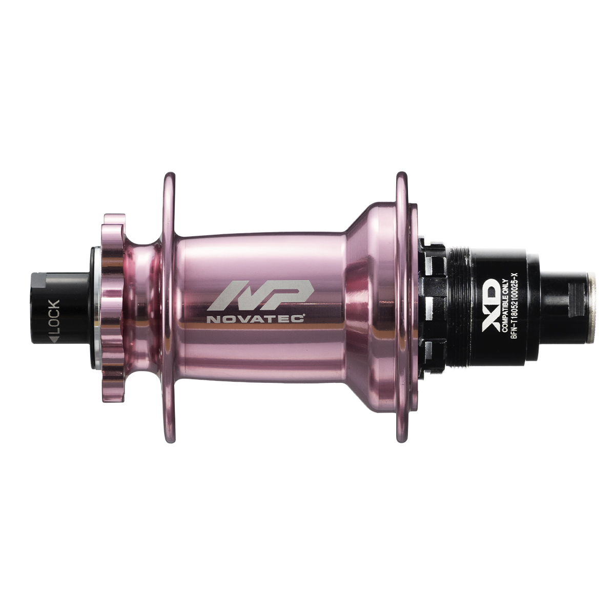Rear disc hub Novatec Premium XD602SB/A-B12-XD, pink, 32 holes